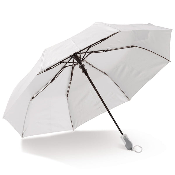 Ombrello pieghevole da 22” Bianco - personalizzabile con logo