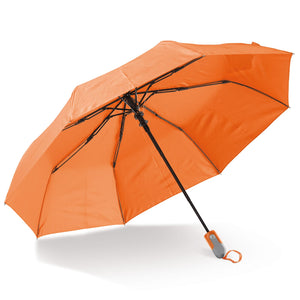 Ombrello pieghevole da 22” con apertura automatica Arancione - personalizzabile con logo