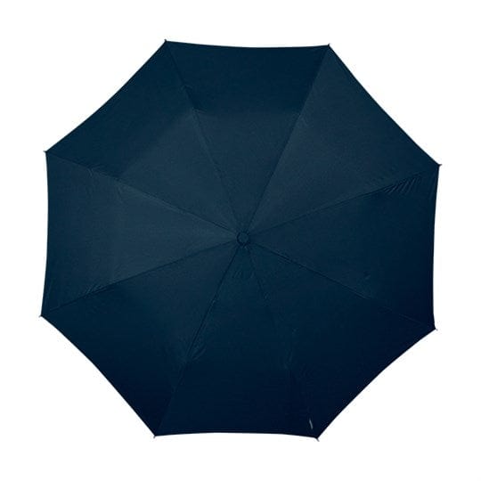 Ombrello pieghevole Minimax®, AUTO Apri + Chiudi impugnatura gommata blu - personalizzabile con logo