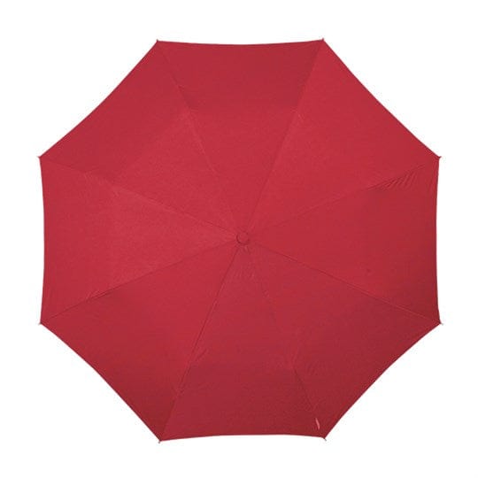 Ombrello pieghevole Minimax®, AUTO Apri + Chiudi impugnatura gommata rosso - personalizzabile con logo