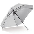 Ombrello quadrato 27 ”Deluxe con custodia Bianco - personalizzabile con logo
