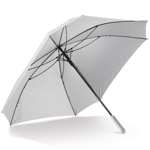 Ombrello quadrato 27 ”Deluxe con custodia Bianco - personalizzabile con logo