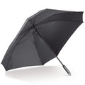 Ombrello quadrato 27 ”Deluxe con custodia Nero - personalizzabile con logo