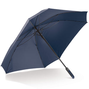 Ombrello quadrato da 27” deluxe blu navy - personalizzabile con logo