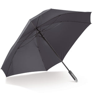 Ombrello quadrato da 27” deluxe Nero - personalizzabile con logo
