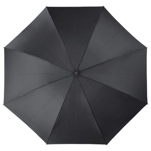 Ombrello retraibile da 23” Deluxe Nero - personalizzabile con logo