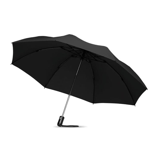 Ombrello reversibile 23" Nero - personalizzabile con logo