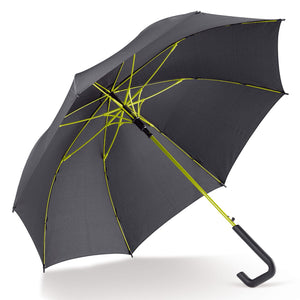 Ombrello stick 23” con apertura automatica verde - personalizzabile con logo