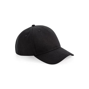 Organic Cotton 5 Panel Cap nero - personalizzabile con logo