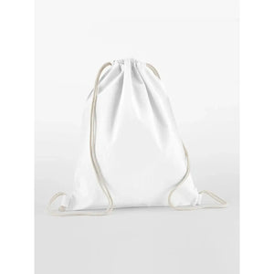 Organic Cotton InCo. Gymsac bianco - personalizzabile con logo