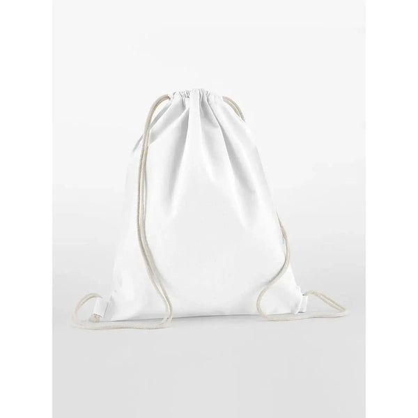 Organic Cotton InCo. Gymsac bianco - personalizzabile con logo