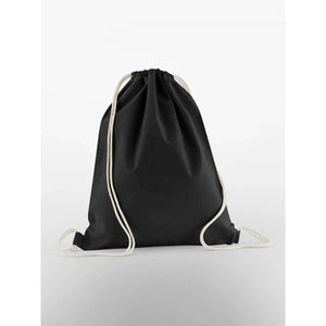 Organic Cotton InCo. Gymsac nero - personalizzabile con logo