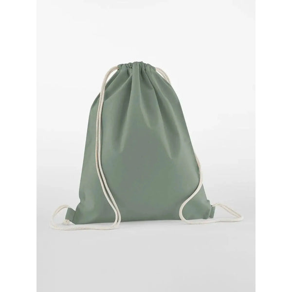 Organic Cotton InCo. Gymsac verde - personalizzabile con logo