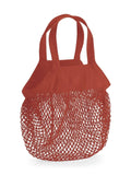 Organic Cotton Mini Mesh Grocery Bag bronzo - personalizzabile con logo