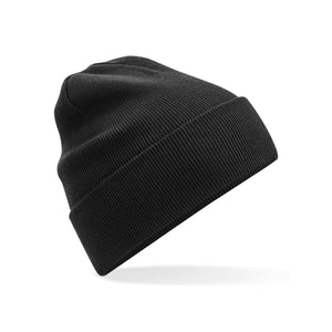 Organic Cotton Original Cuffed Beanie nero - personalizzabile con logo