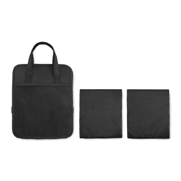 Organizer per auto pieghevole Nero - personalizzabile con logo