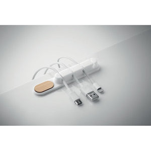 Organizzatore cavi in silicone - personalizzabile con logo