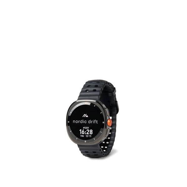 Orologio ad alte prestazioni Nordic Drift Titan nero - personalizzabile con logo