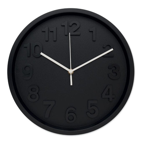Orologio da parete design in PP Nero - personalizzabile con logo