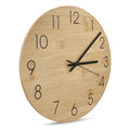 Orologio da parete in bambù natural - personalizzabile con logo