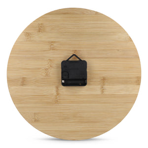 Orologio da parete in bambù natural - personalizzabile con logo