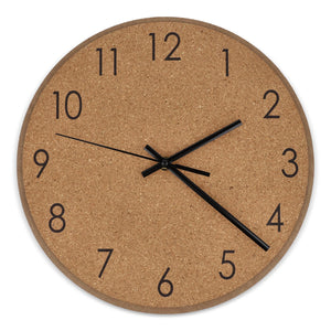 Orologio da parete in sughero natural - personalizzabile con logo
