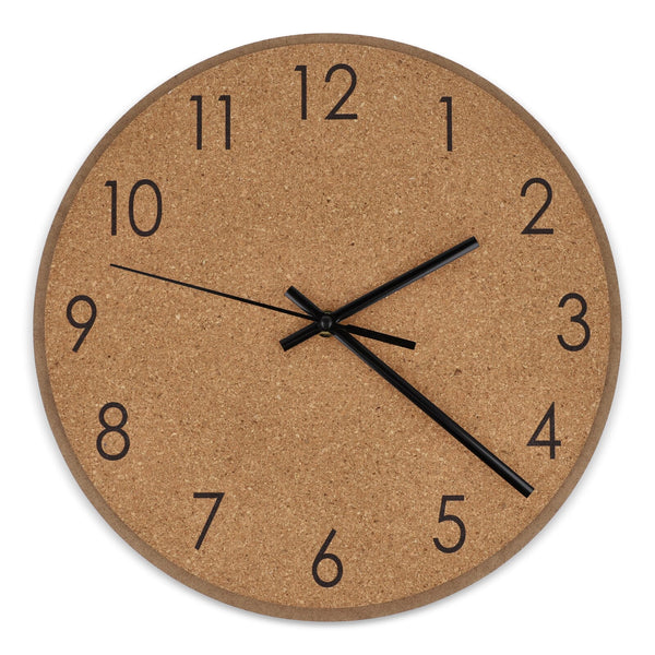 Orologio da parete in sughero natural - personalizzabile con logo