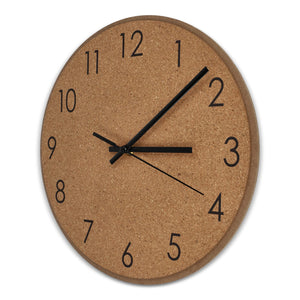 Orologio da parete in sughero natural - personalizzabile con logo