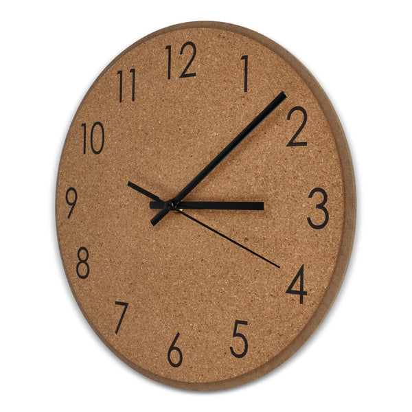 Orologio da parete in sughero natural - personalizzabile con logo