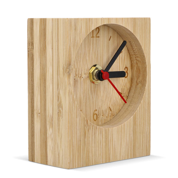 Orologio da tavolo rettangolare natural - personalizzabile con logo