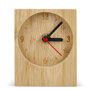 Orologio da tavolo rettangolare natural - personalizzabile con logo