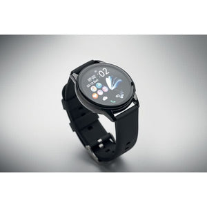 Orologio intelligente impermeab Nero - personalizzabile con logo