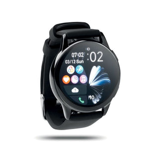 Orologio intelligente impermeab Nero - personalizzabile con logo