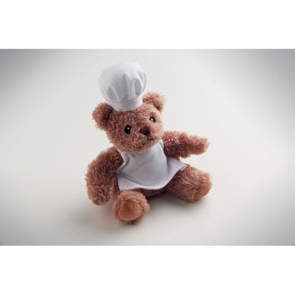 Orsetto chef di peluche Bianco - personalizzabile con logo
