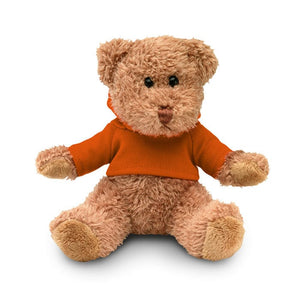 Orsetto di peluche arancione - personalizzabile con logo