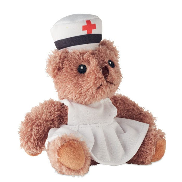 Orsetto infermiere di peluche Bianco - personalizzabile con logo