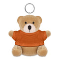 Orsetto peluche con portachiavi arancione - personalizzabile con logo