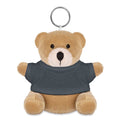 Orsetto peluche con portachiavi grigio - personalizzabile con logo