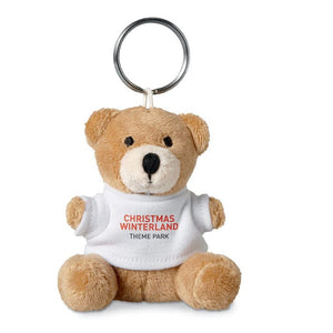 Orsetto peluche con portachiavi - personalizzabile con logo