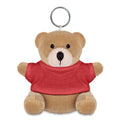 Orsetto peluche con portachiavi rosso - personalizzabile con logo