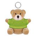 Orsetto peluche con portachiavi verde calce - personalizzabile con logo