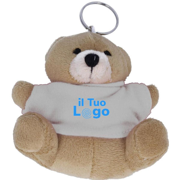 Orsetto peluche con portachiavi - personalizzabile con logo