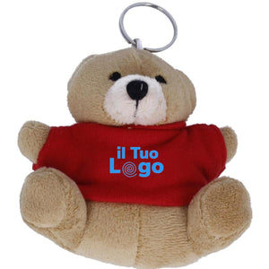 Orsetto peluche con portachiavi - personalizzabile con logo