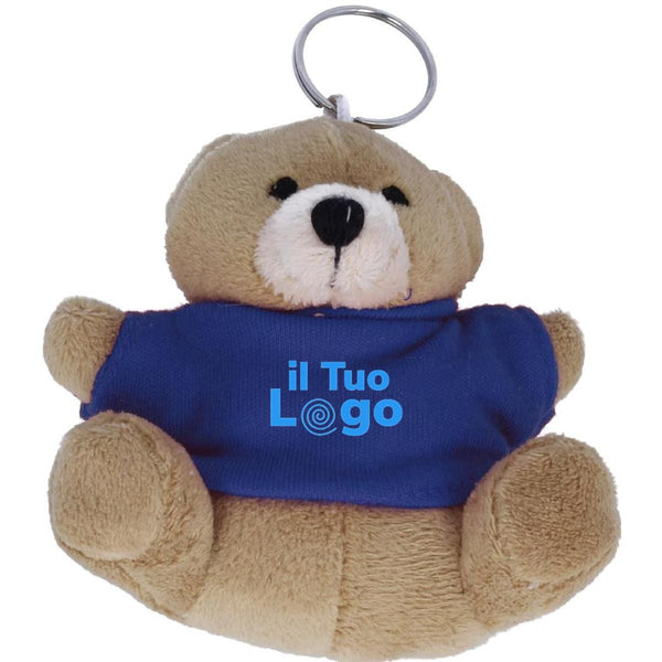 Orsetto peluche con portachiavi - personalizzabile con logo