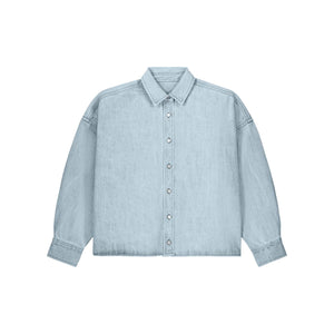 Overshirt Donna In Denim Stella Ember light wash / S - personalizzabile con logo