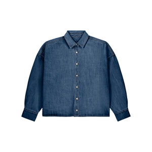 Overshirt Donna In Denim Stella Ember mid wash / S - personalizzabile con logo