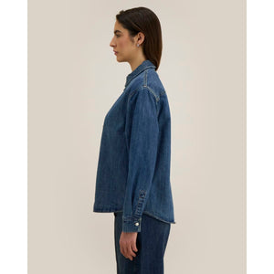 Overshirt Unisex In Denim Palmer - personalizzabile con logo