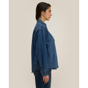 Overshirt Unisex In Denim Palmer - personalizzabile con logo