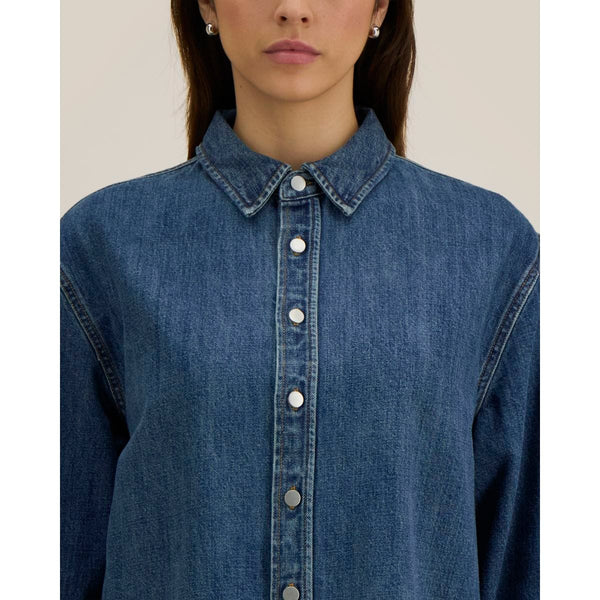 Overshirt Unisex In Denim Palmer - personalizzabile con logo