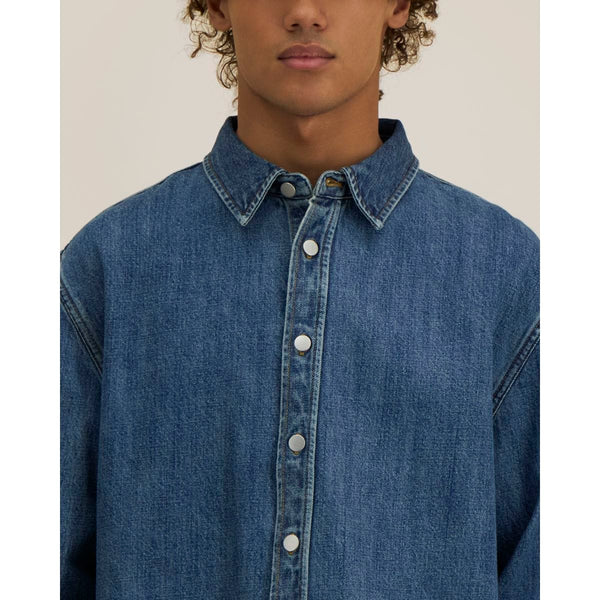 Overshirt Unisex In Denim Palmer - personalizzabile con logo